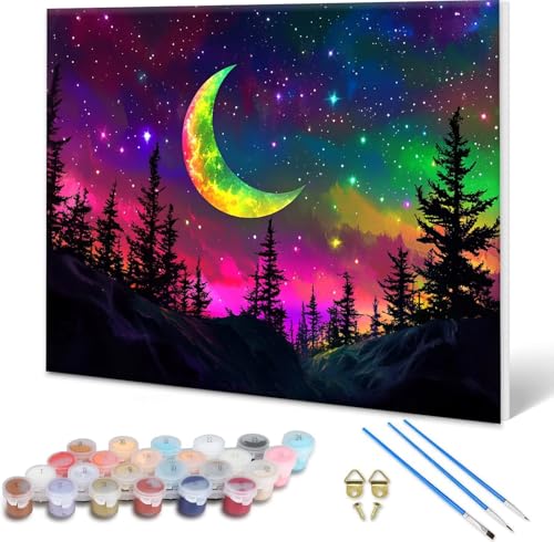 Malen nach Zahlen Farbe, Malen nach Zahlen Erwachsene Sternenhimmel, Paint by Numbers Kreativ Set für Erwachsene, DIY Ölgemälde Leinwand Kunst Bastelset für Zimmer Wanddeko 70x50 cm, Rahmenlos B-5 Malen nach Zahlen Farbe, Malen nach Zahlen Erwachsene Sternenhimmel, Paint by Numbers Kreativ Set für Erwachsene, DIY Ölgemälde Leinwand Kunst Bastelset für Zimmer Wanddeko 70x50 cm, Rahmenlos B-5 von Shueayin