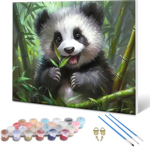 Malen nach Zahlen Panda, Malen nach Zahlen Erwachsene Tier, Paint by Numbers Kreativ Set für Erwachsene, DIY Ölgemälde Leinwand Kunst Bastelset für Zimmer Deko Geschenke 60x45 cm, Rahmenlos U-4 Malen nach Zahlen Panda, Malen nach Zahlen Erwachsene Tier, Paint by Numbers Kreativ Set für Erwachsene, DIY Ölgemälde Leinwand Kunst Bastelset für Zimmer Deko Geschenke 60x45 cm, Rahmenlos U-4 von Shueayin