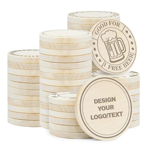 30–1000 individuelle Holzmarken, personalisierter Getränkemarken, lasergraviert, UV-Farbdruck, Design eigener Logo-Textbilder, individuelle Holzpokerchips für Bar, Party, Gedenktag, Hochzeit 30–1000 individuelle Holzmarken, personalisierter Getränkemarken, lasergraviert, UV-Farbdruck, Design eigener Logo-Textbilder, individuelle Holzpokerchips für Bar, Party, Gedenktag, Hochzeit von Shueewago