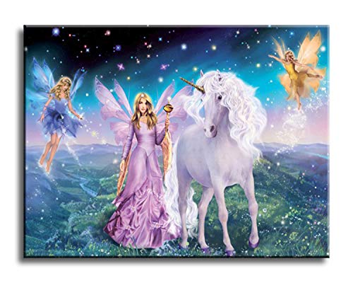 Malen nach Zahlen, DIY Ölgemälde für Erwachsene, Anfänger, Kinder, Feiertagsgeschenke, Einhorn, 16x20 Zoll (Ohne Rahmen) von Shukqueen