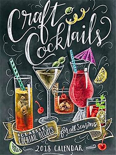 Ölgemälde nach Zahlen für Erwachsene, Ölgemälde nach Zahlen für Erwachsene, Set für Anfänger, bunte Cocktails, 61 x 76,2 cm (rahmenlos) von Shukqueen