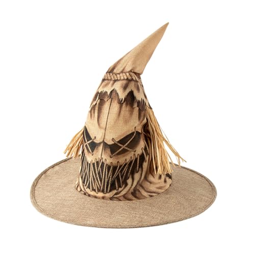 Shukqueen Hexenhut für Erwachsene, böse Vogelscheuche, Halloween, Party, Make-up, Kostüme, Beige Shukqueen Hexenhut für Erwachsene, böse Vogelscheuche, Halloween, Party, Make-up, Kostüme, Beige von Shukqueen