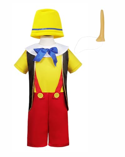 Shukqueen Kinder-Puppen-Kostüm, Hut + Outfit-Set + Nase, Kinderbuchwoche, Weltbuchtag, Kostüm, Größe L Shukqueen Kinder-Puppen-Kostüm, Hut + Outfit-Set + Nase, Kinderbuchwoche, Weltbuchtag, Kostüm, Größe L von Shukqueen