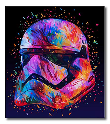Shukqueen Malen nach Zahlen, DIY Ölgemälde für Erwachsene, Anfänger, Kinder, Feiertagsgeschenke, Pop Assault Soldier, 16x20 Zoll (Ohne Rahmen) von Shukqueen