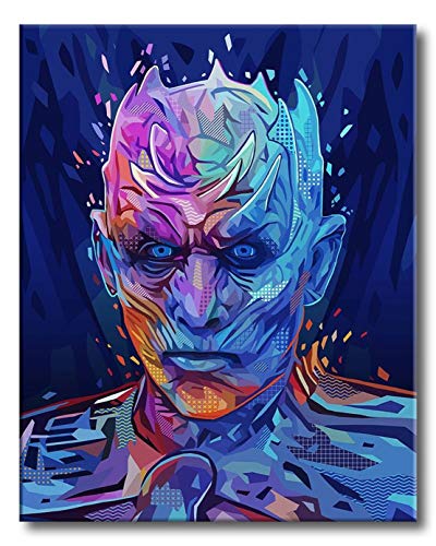 Shukqueen Malen nach Zahlen, DIY Ölgemälde für Erwachsene, Anfänger, Kinder, Feiertagsgeschenke, Pop Night King, 16x20 Zoll (Ohne Rahmen) von Shukqueen