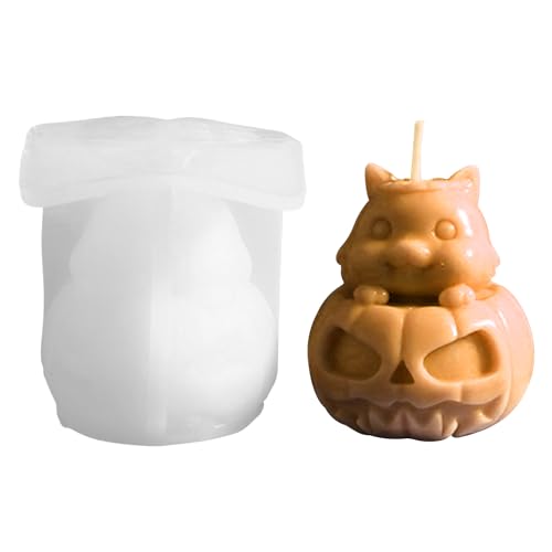 Shunfaji 3D Silikonform Katze Kürbisform Für Epoxidharz Beton Basteln DIY Kerzen Seife Gipsformen Handwerk Dekoration Shunfaji 3D Silikonform Katze Kürbisform Für Epoxidharz Beton Basteln DIY Kerzen Seife Gipsformen Handwerk Dekoration von Shunfaji