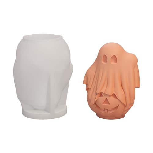 Shunfaji Halloween Silikonformen Geisterformen 2 Größen Gießformen Für Kerzen Seife Dekoration (B) von Shunfaji
