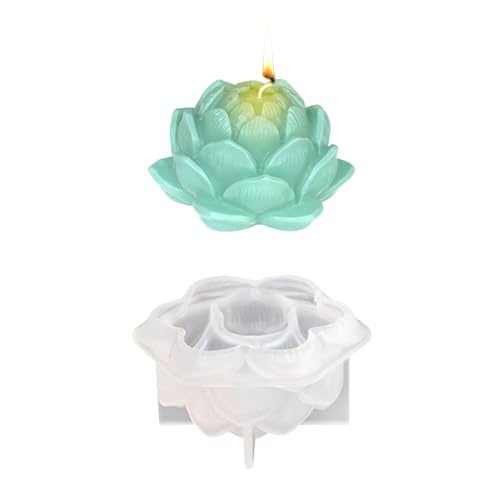 Shunfaji Lotus Silikon Gießformen Für Kerzenherstellung DIY Bastelprojekte Heimdekoration Aromatherapie Duftkerzen 2 Größen (A) von Shunfaji