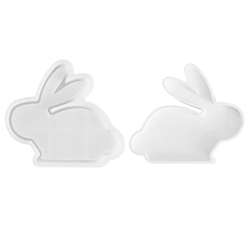Shunfaji Ostern Palette Silikonformen Gießformen Osterhase Für DIY Handwerk Und Osterdekoration 2 Größen Lebensmittelechtes Silikon 230°C Hitzebeständig (B) von Shunfaji