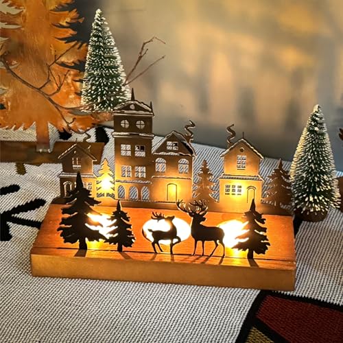 Shunfaji Silikonformen Gießformen Set Weihnachten Kerzenhalter Adventskranz Dekoration mit Weihnachtsbaum Holz Edelstahl für Innen- und Außendekoration (A) von Shunfaji