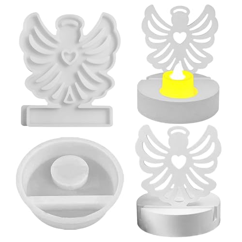 Shunfaji Silikonformen Mit Sockel Kerzenhalter Gießform Für Teewachs Gips Seife Kerzenherstellung Handmade Candle Holder Mold DIY Craft Kit von Shunfaji