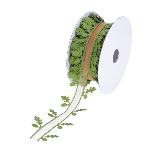 20 Meter langes Blattband, Breite 40 mm, Blätterbänder für Weihnachtskranz, Hochzeitsdekoration, Schleifen, Bastelzubehör von Shurhome