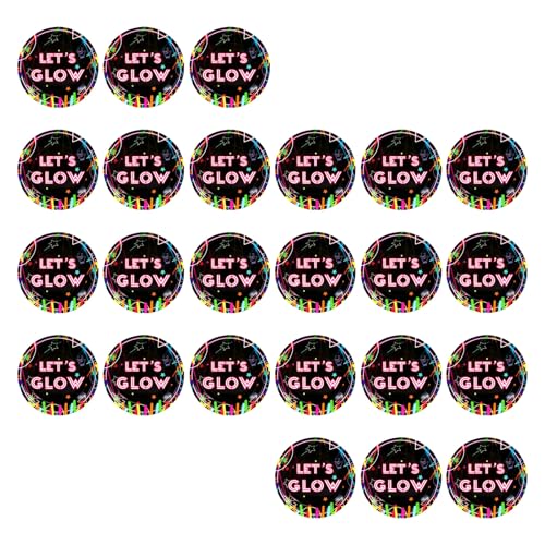 Bright Neons Partygeschirr Set Einwegteller Becher Serviette Tischdecke für Geburtstag Schwarzlicht Partyzubehör Bright Neons Partygeschirr Set Einwegteller Becher Serviette Tischdecke für Geburtstag Schwarzlicht Partyzubehör von Shurhome