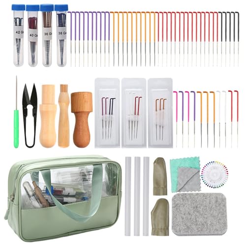 Filznadel in verschiedenen Größen mit Filzpad, Holzgriff, Schere, Fingerlinge, Nadelrohr, tragbares Nadelfilz-Set Filznadel in verschiedenen Größen mit Filzpad, Holzgriff, Schere, Fingerlinge, Nadelrohr, tragbares Nadelfilz-Set von Shurhome