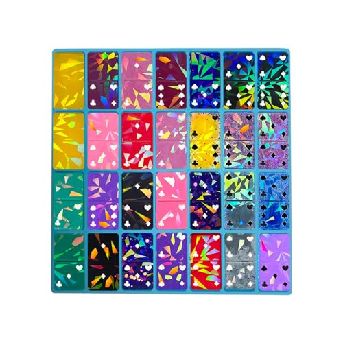 Multipurpose Robustes Silikon Dominosform Für Epoxidharz 28 Hohlräume Tragbar Für Customes Schmuck Und Spielstücke Kreatives Tonformwerkzeug von Shurhome