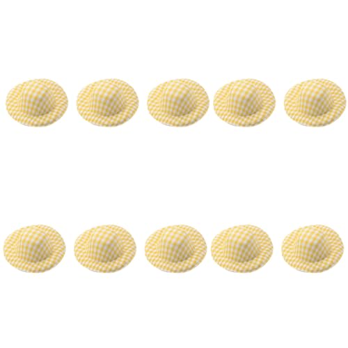 Shurhome 10 x unlackierter weicher Stoffhut, 5,8 cm, unlackiert, für Kinder, Erwachsene, handgefertigt, Kunstprojekt, Handwerk, Nähzubehör, Huttyp kompatibel von Shurhome
