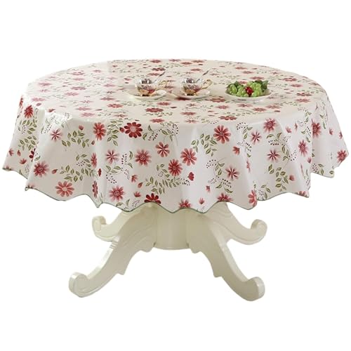 Strapazierfähige PVC-Tischdecke mit Blumenmuster, ölbeständig und wasserabweisend, für Esstische, sichere Passform Strapazierfähige PVC-Tischdecke mit Blumenmuster, ölbeständig und wasserabweisend, für Esstische, sichere Passform von Shurhome