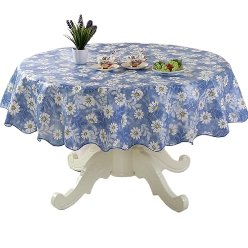 Strapazierfähige PVC-Tischdecke mit Blumenmuster, ölbeständig und wasserabweisend, für Esstische, sichere Passform Strapazierfähige PVC-Tischdecke mit Blumenmuster, ölbeständig und wasserabweisend, für Esstische, sichere Passform von Shurhome