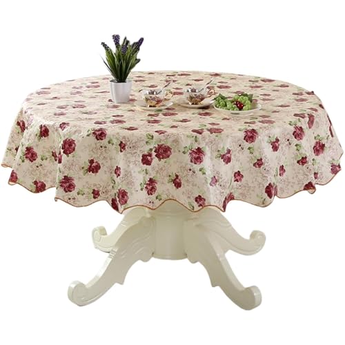 Strapazierfähige PVC-Tischdecke mit Blumenmuster, ölbeständig und wasserabweisend, für Esstische, sichere Passform Strapazierfähige PVC-Tischdecke mit Blumenmuster, ölbeständig und wasserabweisend, für Esstische, sichere Passform von Shurhome