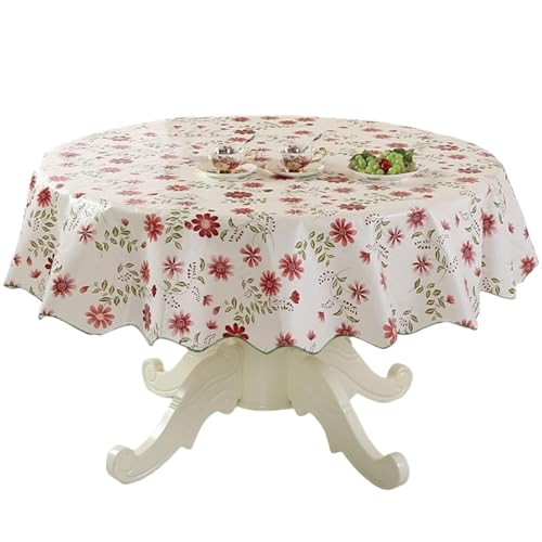 Strapazierfähige PVC-Tischdecke mit Blumenmuster, ölbeständig und wasserabweisend, für Esstische, sichere Passform Strapazierfähige PVC-Tischdecke mit Blumenmuster, ölbeständig und wasserabweisend, für Esstische, sichere Passform von Shurhome