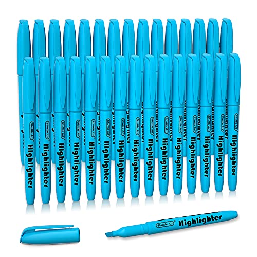 Shuttle Art Textmarker, 30 Textmarker, Blau, schnell trocknender, ungiftiger, fluoreszierender Marker mit leuchtenden Farben und Meißelspitze, geeignet für Erwachsene und Kinder, ideal für Zuhause Shuttle Art Textmarker, 30 Textmarker, Blau, schnell trocknender, ungiftiger, fluoreszierender Marker mit leuchtenden Farben und Meißelspitze, geeignet für Erwachsene und Kinder, ideal für Zuhause von Shuttle Art