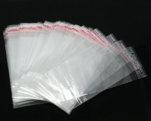 SiAura Material ® - 200x selbstklebende Plastiktütchen 6x4cm von SiAura Material
