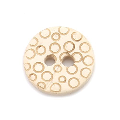 SiAura Material - 10 Stück naturfarbene Knöpfe Kreis Muster Ø 13mm Kokosnuss Schale mit 2 Löchern Natur Holz Holzknöpfe I Näh Zubehör zum Basteln, Nähen und Selbstgestalten SiAura Material - 10 Stück naturfarbene Knöpfe Kreis Muster Ø 13mm Kokosnuss Schale mit 2 Löchern Natur Holz Holzknöpfe I Näh Zubehör zum Basteln, Nähen und Selbstgestalten von SiAura Material
