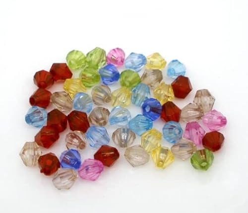 SiAura Material - 1000 Stück bunte Acrylperlen Ø 5x5mm Rondell form Mix Kunststoffperlen Schmuck Perlen Perlen Set Armband Perlen Bastelperlen mit Loch Fädelperlen I Perlen zum Auffädeln von SiAura Material