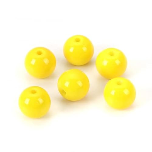 SiAura Material - 8mm Glasperlen gelb, Strang mit ca. 112 Perlen von SiAura Material