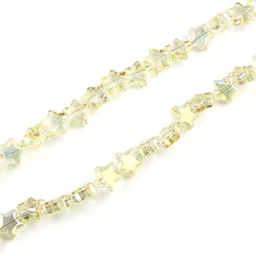 SiAura Material - Mini Glasperlen Set zum Auffädeln Nordlicht Perlen gelb plattiert 9mm x 9mm mit 1,1mm Loch I Stern Form I 1 Strang mit ca. 80 Perlen SiAura Material - Mini Glasperlen Set zum Auffädeln Nordlicht Perlen gelb plattiert 9mm x 9mm mit 1,1mm Loch I Stern Form I 1 Strang mit ca. 80 Perlen von SiAura Material