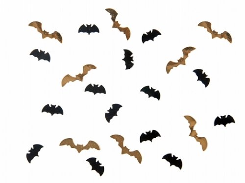 SiDeSo® Konfetti Streudeko Halloween grusel Kürbis Geister Fledermaus (15g schwarz gold Flebermaus) von SiDeSo