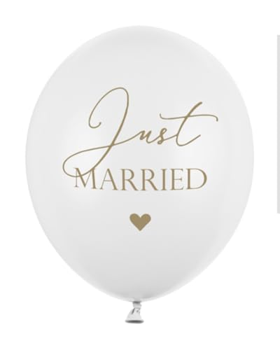 SiDeSo 10 Luftballons 12" Hochzeit Party Geburtstag Jahrestag Liebe Just married (Just married) von SiDeSo