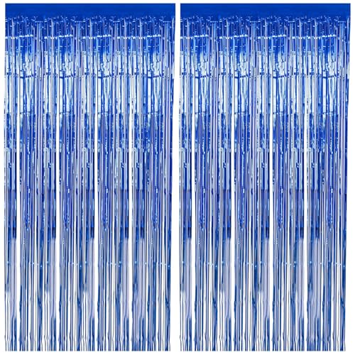 Lametta-Vorhang, rosa Glitzer, 91 x 200 cm, Aluminiumfolie, Hintergrundschlangen, Mädchen, Lametta-Vorhänge, Pastellfolien, Fransen, Geburtstagsparty, Hochzeit, Urlaub, Hintergrunddekoration (blau), 2 Lametta-Vorhang, rosa Glitzer, 91 x 200 cm, Aluminiumfolie, Hintergrundschlangen, Mädchen, Lametta-Vorhänge, Pastellfolien, Fransen, Geburtstagsparty, Hochzeit, Urlaub, Hintergrunddekoration (blau), 2 von SiHuiTu