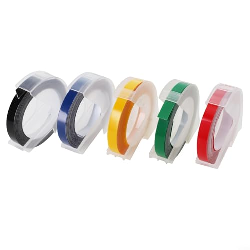 Label Maker Prägeband für Motex, 6 mm x 3 m, kompatibel mit mehreren Modellen, professioneller Büro-Etiketten-Organizer von SiSinkal