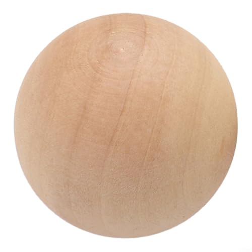 Naturholz-Bastelkugel, unlackiert, rund, DIY, dekorative Kugeln für Bastelprojekte, Heimdekoration, Kunstherstellung, handgefertigte Ornamente, 30 mm bis 60 mm Durchmesser, glattes Hartholz (50 mm) von SiSinkal