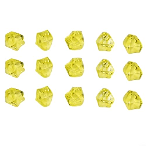 Sisinkal Acryl-Edelsteine, dekorative Steine, Eisstein-Perlen für Vasenfüller, Hochzeit, Party, Tischdekoration, Aquarium, Haus, Garten, Dekoration, 6 x 9 mm, 200 Stück (gelb) von SiSinkal