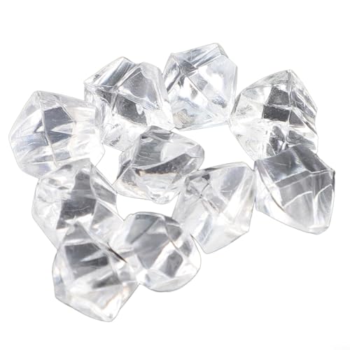 Sisinkal Acryl-Edelsteine, dekorative Steine, Eisstein-Perlen für Vasenfüller, Hochzeit, Party, Tischdekoration, Aquarium, Haus, Garten, Dekoration, 6 x 9 mm, 200 Stück (transparent) von SiSinkal
