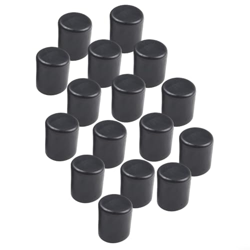 Stuhlbeinschutzkappe, runde Unterseite, Gummifüße, rutschfester Bodenschutz für Tisch- und Möbelbeine (schwarz, 19 mm) von SiSinkal