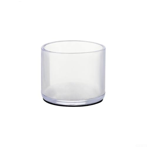 Stuhlbeinschutzkappe, runde Unterseite, Gummifüße, rutschfester Bodenschutz für Tisch- und Möbelbeine (transparent, 25 mm) von SiSinkal