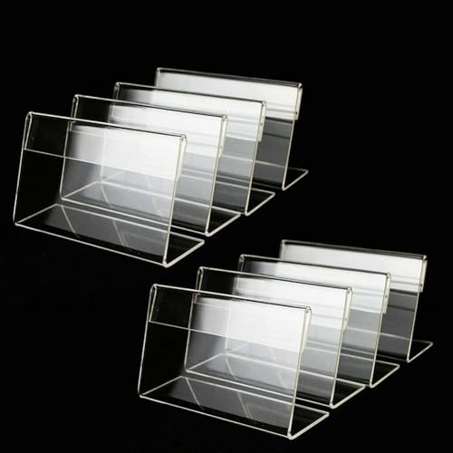 Transparenter Acryl-Schilderständer, Visitenkartenhalter, Schreibtisch-Etikettenständer, Speisekarten-Halter, Tischkarten-Display, Staffelei für Büro, Geschäft, Restaurant, 4 x 10 cm, 10 Stück (15 Transparenter Acryl-Schilderständer, Visitenkartenhalter, Schreibtisch-Etikettenständer, Speisekarten-Halter, Tischkarten-Display, Staffelei für Büro, Geschäft, Restaurant, 4 x 10 cm, 10 Stück (15 von SiSinkal