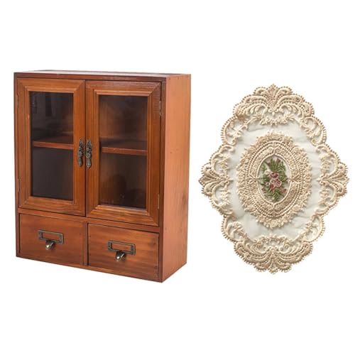 SiaBiced Aufbewahrungsbox Als Ordnungssystem Eleganter Aufbewahrungsschrank Und Schreibtischablage Praktische Schubladenbox Aus Holz für Büromaterial auf Dem, Doppeltür SiaBiced Aufbewahrungsbox Als Ordnungssystem Eleganter Aufbewahrungsschrank Und Schreibtischablage Praktische Schubladenbox Aus Holz für Büromaterial auf Dem, Doppeltür von SiaBiced