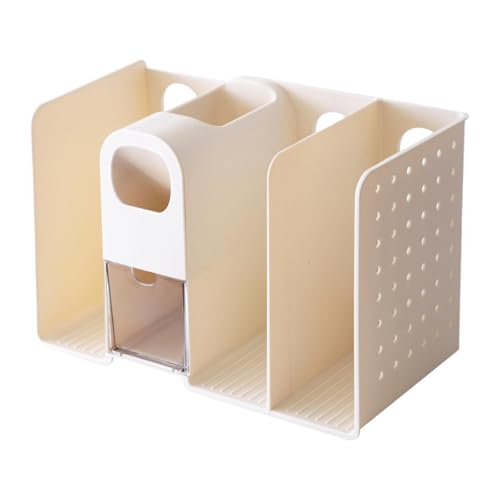 SiaBiced Desktop Organizer Praktische Schreibtischablage mit Magazinhalter Stiftehalter Buchablage Und Schubladenfach Aus Hochwertigem PP für Büro Studentenwoh, Beige SiaBiced Desktop Organizer Praktische Schreibtischablage mit Magazinhalter Stiftehalter Buchablage Und Schubladenfach Aus Hochwertigem PP für Büro Studentenwoh, Beige von SiaBiced