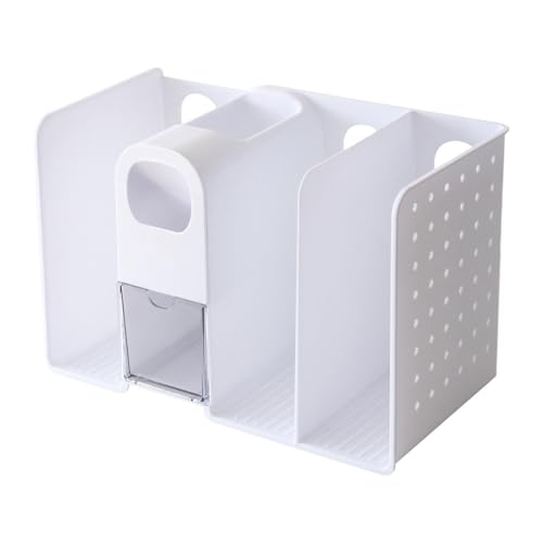 SiaBiced Desktop Organizer Praktische Schreibtischablage mit Magazinhalter Stiftehalter Buchablage Und Schubladenfach Aus Hochwertigem PP für Büro Studentenwoh, Weiß SiaBiced Desktop Organizer Praktische Schreibtischablage mit Magazinhalter Stiftehalter Buchablage Und Schubladenfach Aus Hochwertigem PP für Büro Studentenwoh, Weiß von SiaBiced