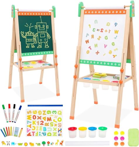 Siairo Kinder Spiel-Tafel Höhenverstellbar Kinder Staffelei Doppelseitige Whiteboard und Tafel Kinder Staffelei mit Papierrolle Siairo Kinder Spiel-Tafel Höhenverstellbar Kinder Staffelei Doppelseitige Whiteboard und Tafel Kinder Staffelei mit Papierrolle von Siairo