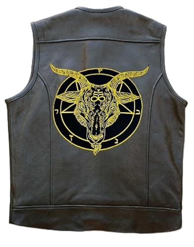 Pentagramm großer bestickter Aufnäher für Weste/Jacke, zum Aufnähen oder Aufbügeln Pentagramm großer bestickter Aufnäher für Weste/Jacke, zum Aufnähen oder Aufbügeln von SialkotCrafts
