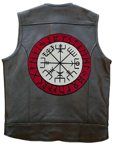 Vikings bestickter großer Kompass auf der Rückseite für Jacke/Weste, zum Aufbügeln Vikings bestickter großer Kompass auf der Rückseite für Jacke/Weste, zum Aufbügeln von SialkotCrafts