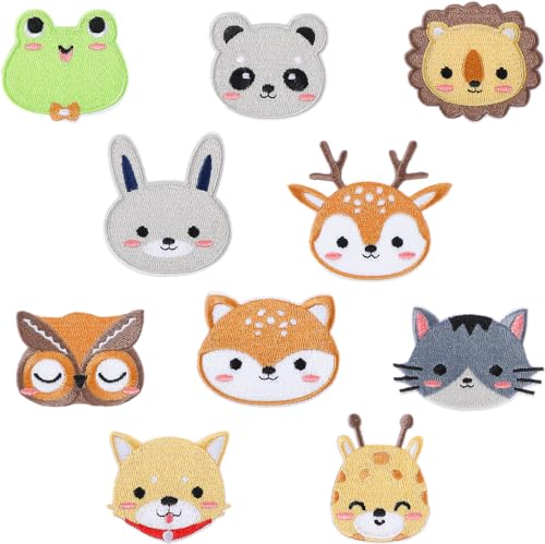 Sibba 12 Stück Patches Bügelflicken Kinder Applikation Flicken Zum Aufbügeln Bestickte Bügelbilder Aufnäher Für DIY T-Shirt Jeans Kleidung Taschen Mützen Reparieren Sie Das Loch (Tiermuster) von Sibba