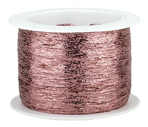 NEUHEIT aus der Collektion Woolly Hug`s 1000m Glitzer - Farbe 303 rose - metallisiertes Beilaufgarn zum Mitstricken oder Mithäkeln von Sibylles Geschenkeartikel