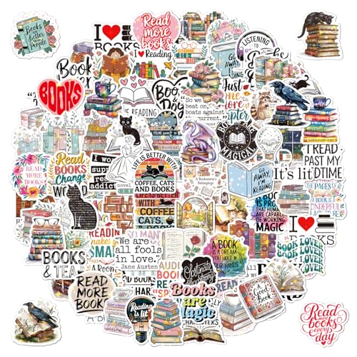 100 Stück Glitzer Buch Lesen Vintage Aufkleber, Asthetische Reading Aufkleber,Bookish Glitzer sticker mit Glitzereffekt,wasserfeste Vinyl-Aufkleber für Wasserflaschen,Scrapbooking,Tagebuch,Laptop 100 Stück Glitzer Buch Lesen Vintage Aufkleber, Asthetische Reading Aufkleber,Bookish Glitzer sticker mit Glitzereffekt,wasserfeste Vinyl-Aufkleber für Wasserflaschen,Scrapbooking,Tagebuch,Laptop von SicaHomy