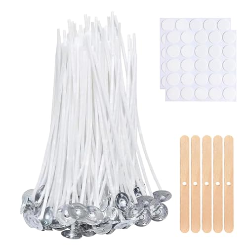 Kerzendocht 100 Stück Cotton Candle Wick für die Kerzenherstellung Candle DIY (50pcs 20cm) von SicaHomy